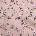 thumbnail image 1 of oneOone Cotton Poplin Twill Pink Salmon Fabric Floral Dress Material Fabric Print Fabric By The Yard 56 Inch Wide-4K, 1 of 4