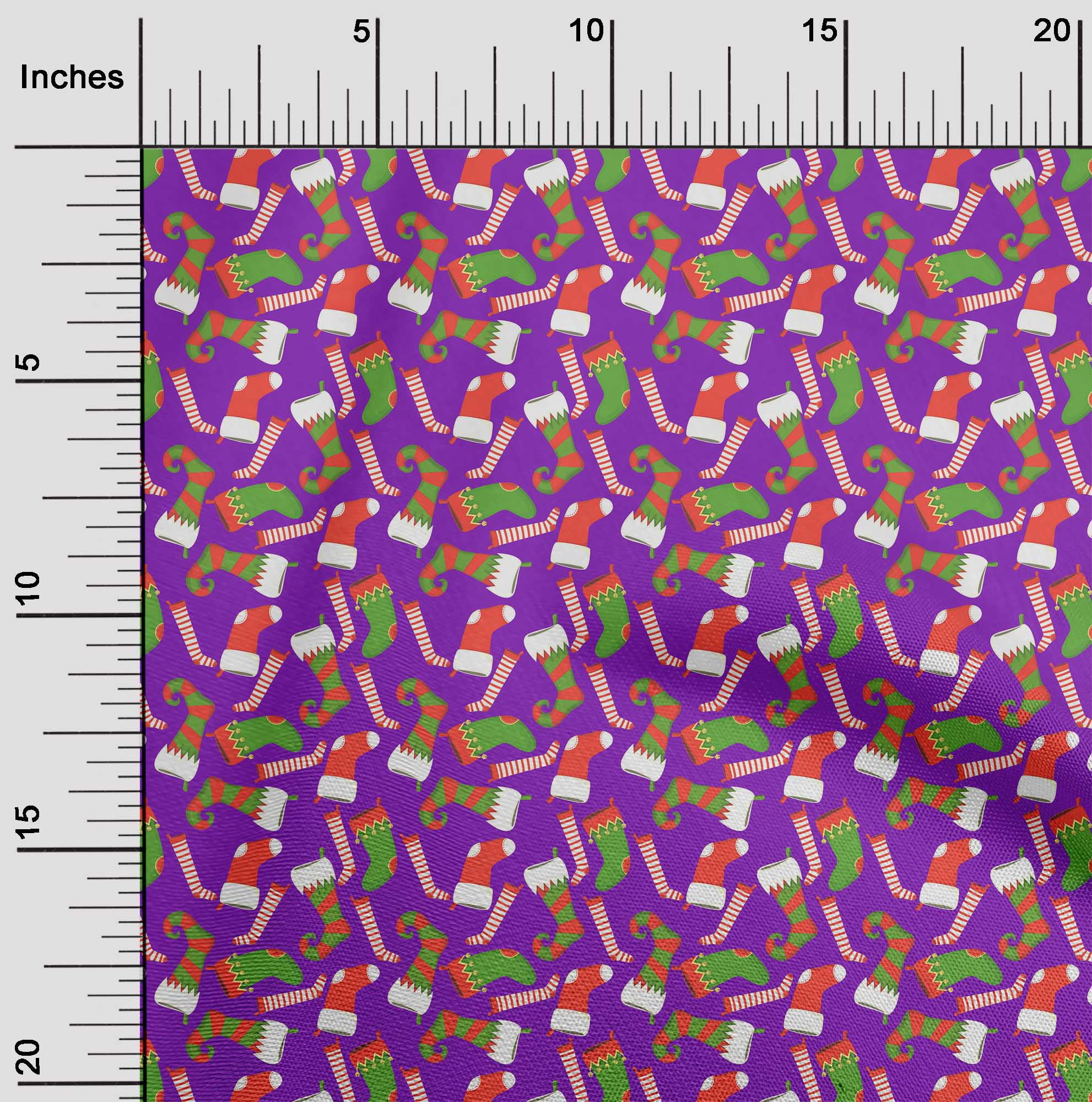 oneOone Cotton Poplin Twill Purple Fabric Merry Christmas Sewing Fabric By The Yard Printed Diy Clothing Sewing Supplies 56 Inch Wide