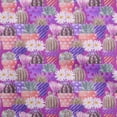 thumbnail image 1 of oneOone Cotton Poplin Twill Purple Fabric Plants Cactus With Flowers Sewing Material Print Fabric By The Yard 56 Inch Wide, 1 of 4