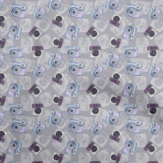 oneOone Cotton Poplin Twill Purple Fabric Travel Craft Projects Decor Fabric Printed By The Yard 56 Inch Wide