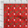 thumbnail image 1 of oneOone Cotton Poplin Twill Red Fabric Merry Christmas Dress Material Fabric Print Fabric By The Yard 56 Inch Wide - A0, 1 of 4