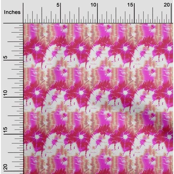 oneOone Cotton Poplin Twill Rose Pink Fabric Tie Dye Sewing Material Print Fabric By The Yard 56 Inch Wide-6VE