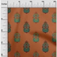 thumbnail image 1 of oneOone Cotton Poplin Twill Rust Brown Fabric Floral & Paisley Block Fabric For Sewing Printed Craft Fabric By The Yard 56 Inch Wide, 1 of 4