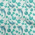 thumbnail image 1 of oneOone Cotton Poplin Twill Teal Green Fabric Asian Japanese Koi Fish Sewing Material Print Fabric By The Yard 56 Inch Wide, 1 of 4