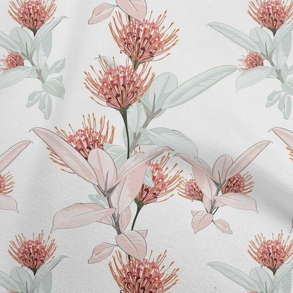 oneOone Cotton Poplin Twill White Fabric Florals Diy Clothing Quilting Fabric Print Fabric By Yard 56 Inch Wide