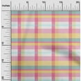 thumbnail image 1 of oneOone Cotton Poplin Twill White Fabric Madras Check Fabric For Sewing Printed Craft Fabric By The Yard 56 Inches Wide, 1 of 2