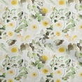 thumbnail image 1 of oneOone Cotton Poplin Twill Yellow Fabric Florals Dress Material Fabric Print Fabric By The Yard 56 Inch Wide, 1 of 1