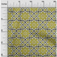 thumbnail image 1 of oneOone Cotton Poplin Twill Yellow Fabric Geometric & Floral Block Dress Material Fabric Print Fabric By The Yard 56 Inch Wide, 1 of 4
