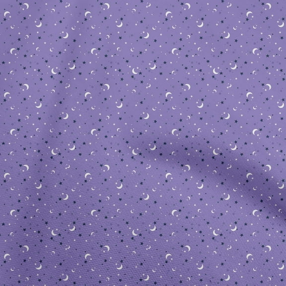 oneOone Cotton Poplin Violet Fabric Stars Diy Clothing Quilting Fabric Print Fabric By Yard 42 Inch Wide