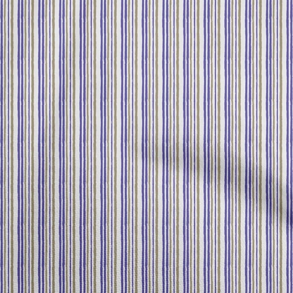 oneOone Cotton Poplin Violet Fabric Stripes Dress Material Fabric Print Fabric By The Yard 56 Inch Wide