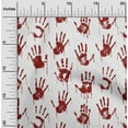 thumbnail image 1 of oneOone Cotton Poplin White Fabric Handprint Skull Sewing Craft Projects Fabric Prints By Yard 56 Inch Wide, 1 of 4