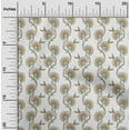 thumbnail image 1 of oneOone Cotton Poplin White Fabric Leaves & Flower Floral Craft Projects Decor Fabric Printed By The Yard 42 Inch Wide, 1 of 4
