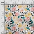 thumbnail image 1 of oneOone Cotton Poplin Yellow Fabric Flower Watercolor Craft Projects Decor Fabric Printed By The Yard 56 Inch Wide, 1 of 4