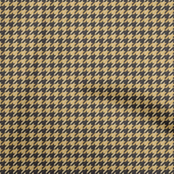 oneOone Cotton Silk Black Fabric Houndstooth Sewing Fabric By The Yard Printed Diy Clothing Sewing Supplies 42 Inch Wide