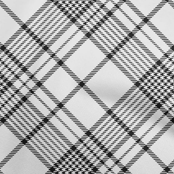 oneOone Cotton Silk Black Fabric Tartan Diy Clothing Quilting Fabric Print Fabric By Yard 42 Inch Wide