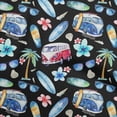 thumbnail image 1 of oneOone Cotton Silk Black Fabric Tropical Hawaii Quilting Supplies Print Sewing Fabric By The Yard 42 Inch Wide, 1 of 4