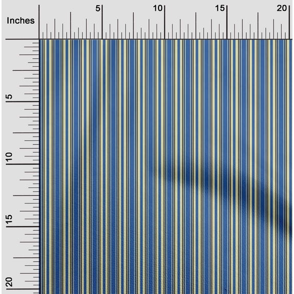 oneOone Cotton Silk Blue Fabric Stripes Craft Projects Decor Fabric Printed By The Yard 42 Inch Wide