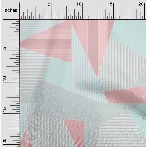 oneOone Cotton Silk Blush Pink Fabric Geometric Fabric For Sewing Printed Craft Fabric By The Yard 42 Inch Wide