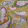 thumbnail image 1 of oneOone Cotton Silk Dark Olive Green Fabric Asian Paisley Sewing Craft Projects Fabric Prints By Yard 42 Inch Wide, 1 of 4