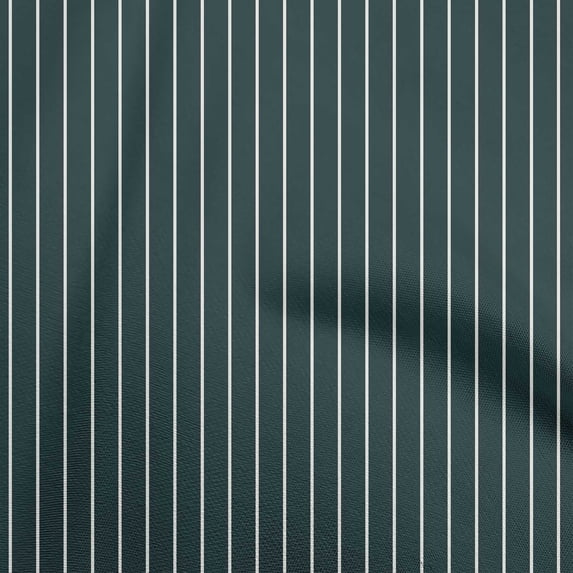 oneOone Cotton Silk Dark Teal Blue Fabric Stripes Craft Projects Decor Fabric Printed By The Yard 42 Inch Wide