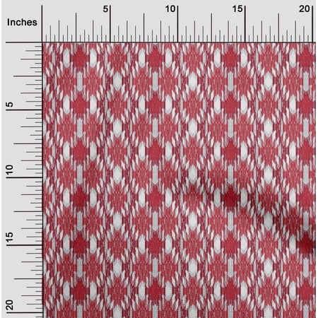 oneOone Cotton Silk Fabric Aztec Ikat Printed Fabric 1 Yard 42 Inch Wide