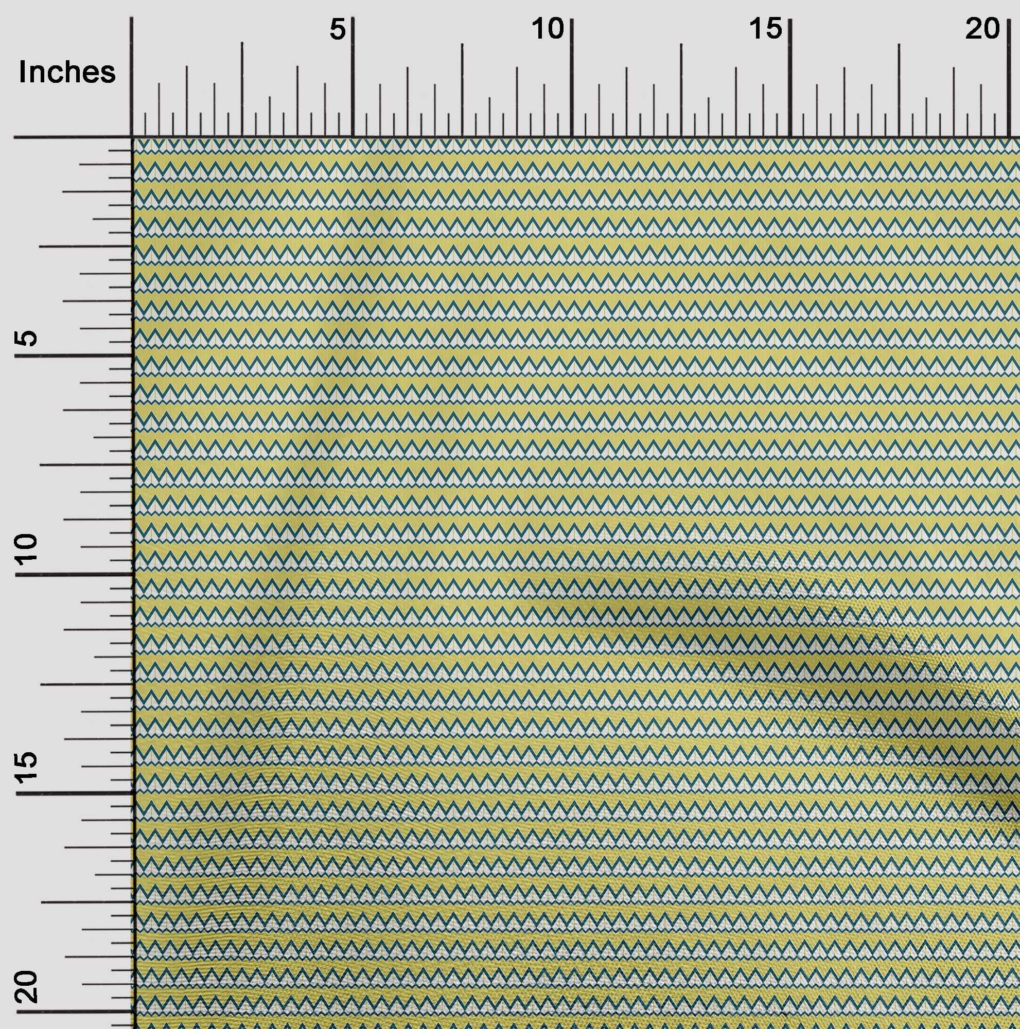 oneOone Cotton Silk Fabric Chevron Geometric Print Fabric By The Yard ...