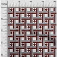 thumbnail image 1 of oneOone Cotton Silk Fabric Diamond & Basketweave Geometric Decor Fabric Printed BTY 42 Inch Wide, 1 of 4