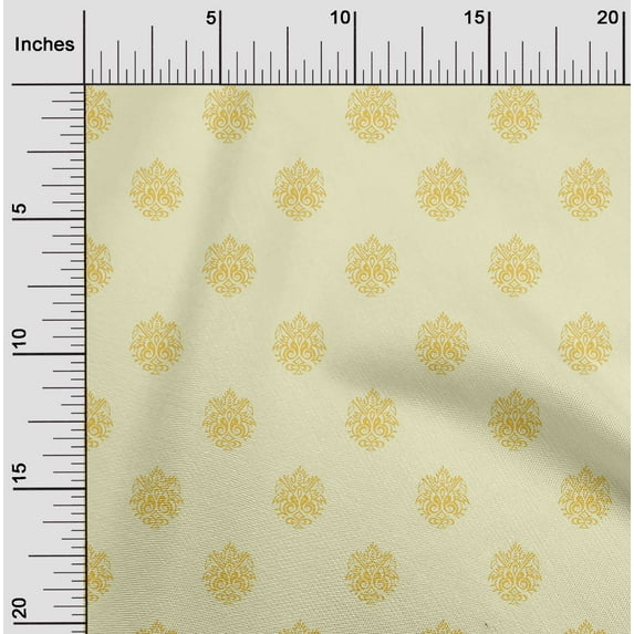 oneOone Cotton Silk Fabric Floral Block Decor Fabric Printed BTY 42 Inch Wide