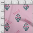 thumbnail image 1 of oneOone Cotton Silk Fabric Leaves|Bird & Floral Block Printed Craft Fabric BTY 42 Inch Wide, 1 of 4
