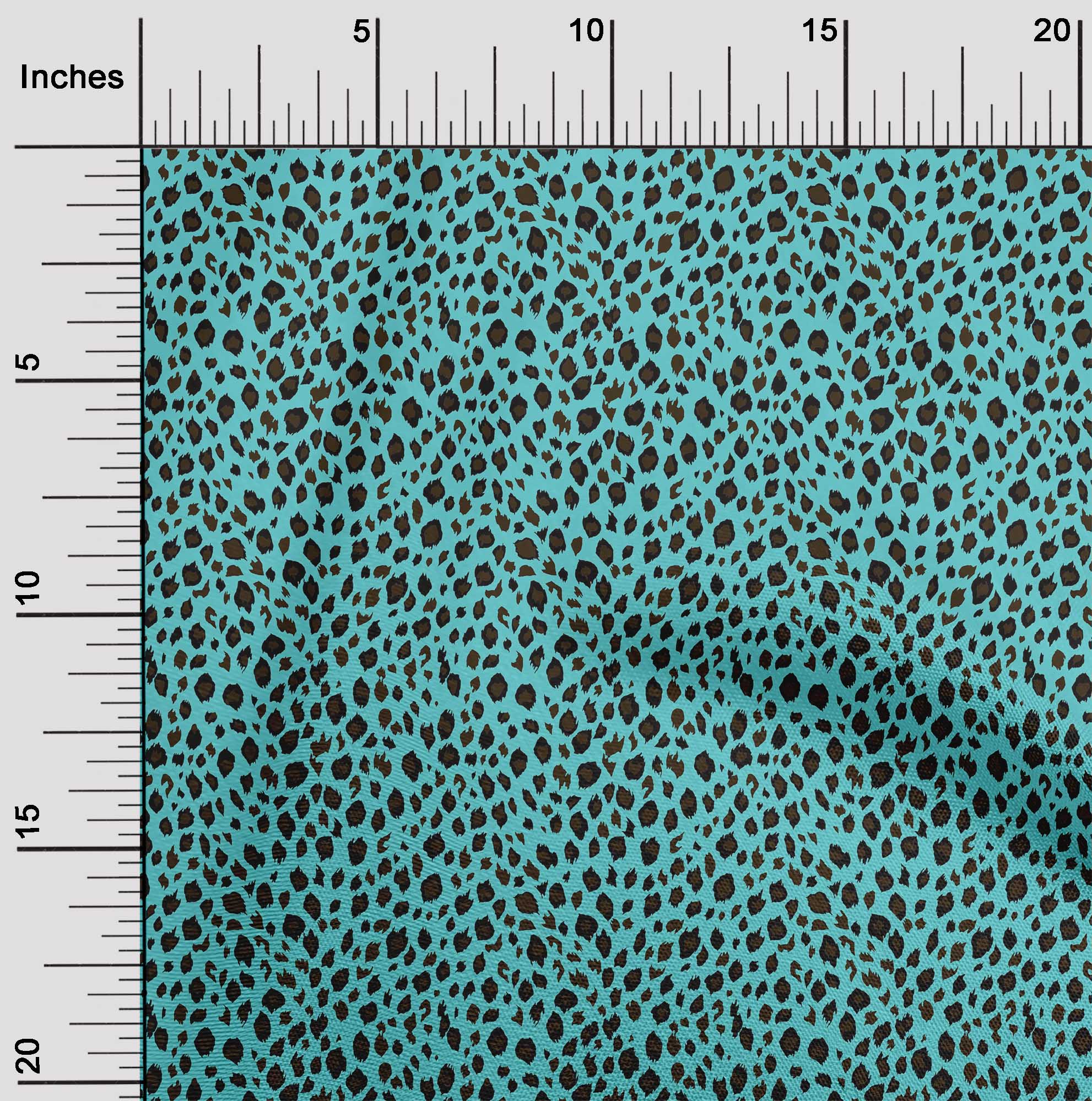 oneOone Cotton Silk Fabric Leopard Animal Skin Print Fabric BTY 42 Inch ...