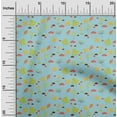 thumbnail image 1 of oneOone Cotton Silk Fabric Mushroom|Leaves & Floral Clip Art Print Sewing Fabric BTY 42 Inch Wide, 1 of 4