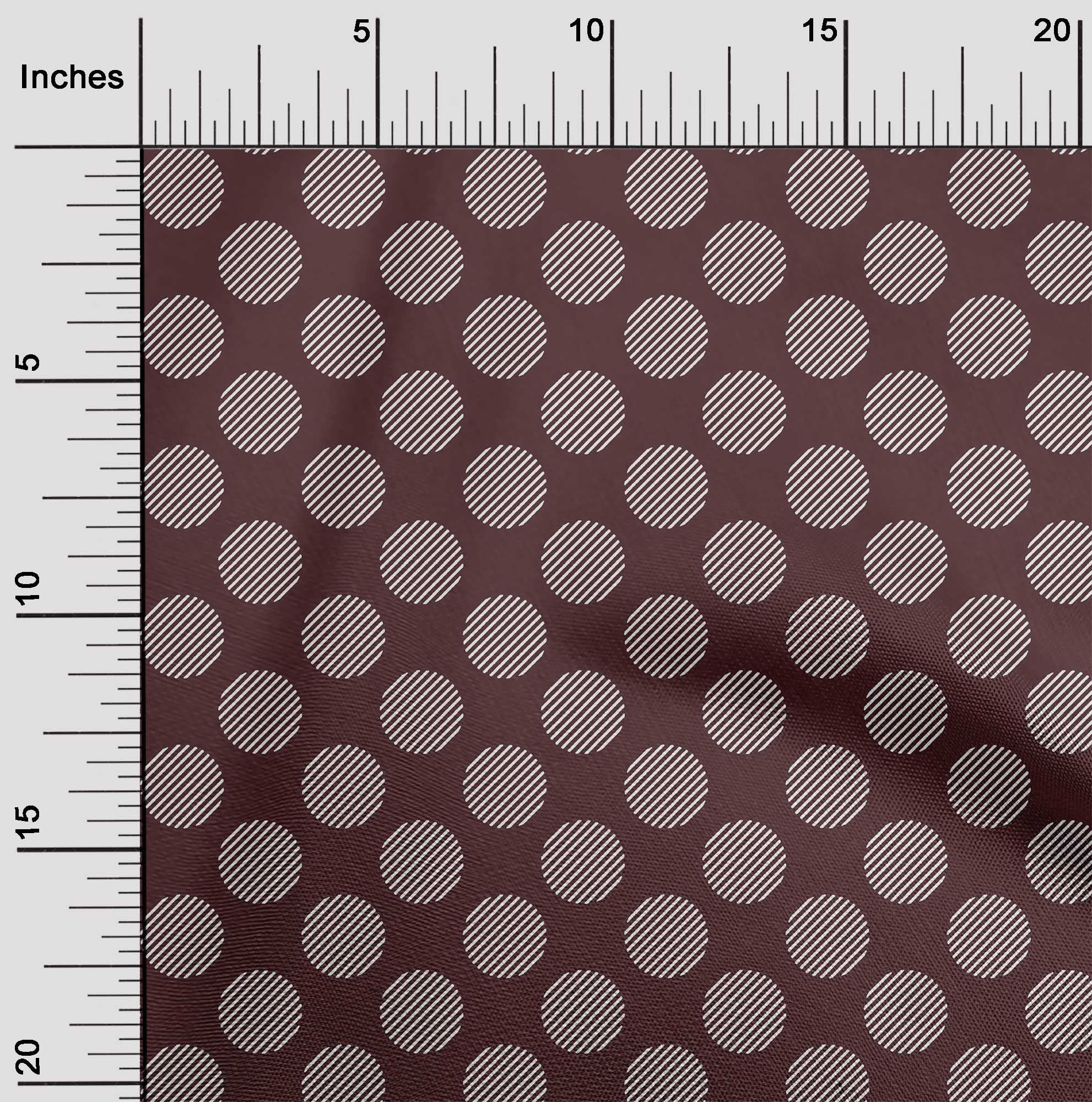 oneOone Cotton Silk Fabric Stripe & Dots Print Sewing Fabric BTY 42 ...