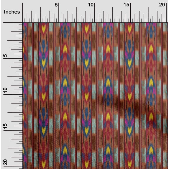 oneOone Cotton Silk Fabric Stripe Ikat Decor Fabric Printed BTY 42 Inch Wide