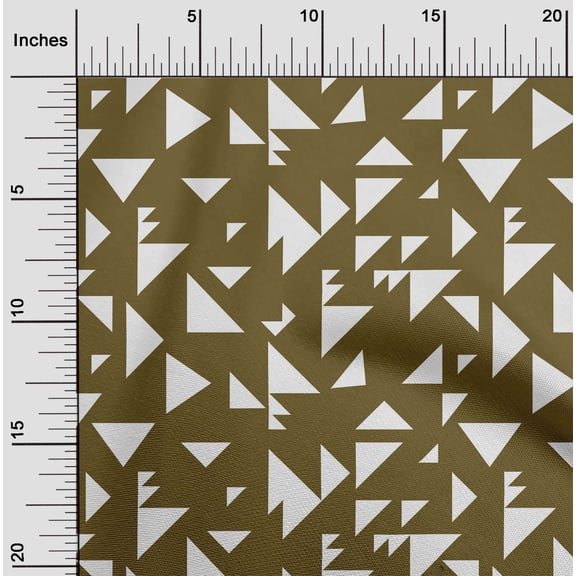 oneOone Cotton Silk Fabric Triangle Geometric Print Fabric BTY 42 Inch Wide
