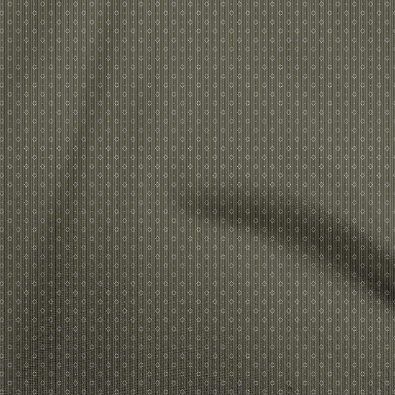 oneOone Cotton Silk Gray Fabric Stripes Craft Projects Decor Fabric Printed By The Yard 42 Inch Wide