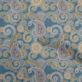 thumbnail image 1 of oneOone Cotton Silk Grayish Blue Fabric Paisleys Craft Projects Decor Fabric Printed By The Yard 42 Inch Wide-7C, 1 of 6
