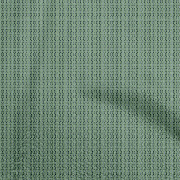 oneOone Cotton Silk Green Fabric Geometric Sewing Material Print Fabric By The Yard 42 Inch Wide