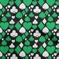 thumbnail image 1 of oneOone Cotton Silk Green Fabric Poker Card Craft Projects Decor Fabric Printed By The Yard 42 Inch Wide, 1 of 4