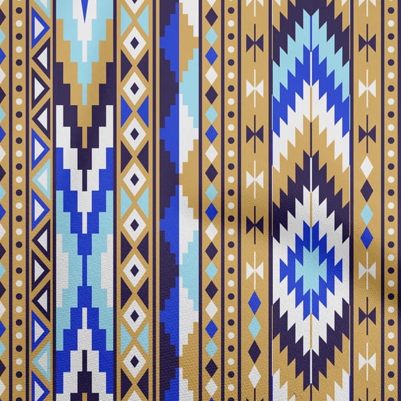 oneOone Cotton Silk Light Brown Fabric Tribal Fabric For Sewing Printed Craft Fabric By The Yard 42 Inch Wide