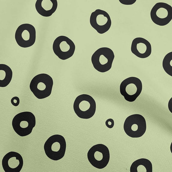 oneOone Cotton Silk Light Green Fabric Polka Craft Projects Decor Fabric Printed By The Yard 42 Inch Wide-JM