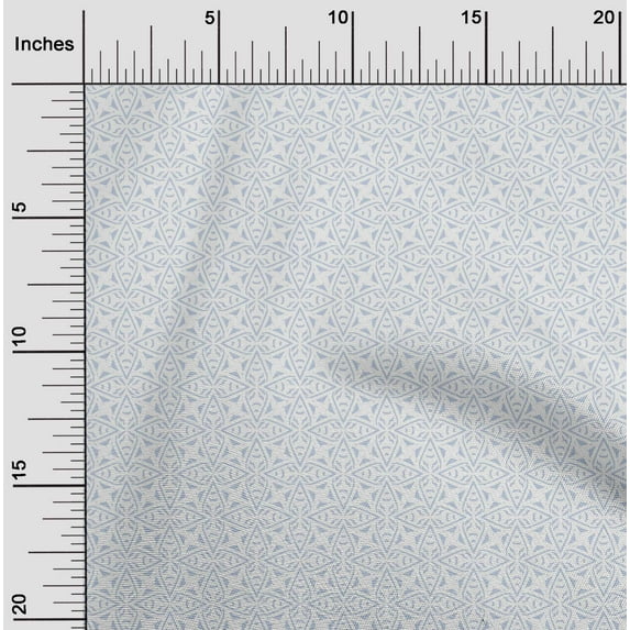 oneOone Cotton Silk Light Lavender Blue Fabric Geometric Block Sewing Craft Projects Fabric Prints By Yard 42 Inch Wide