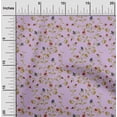 thumbnail image 1 of oneOone Cotton Silk Light Purple Fabric Flower & Leaves Watercolor Diy Clothing Quilting Fabric Print Fabric By Yard 42 Inch Wide, 1 of 4