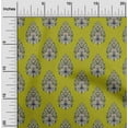 thumbnail image 1 of oneOone Cotton Silk Lime Green Fabric Leaves & Floral Block Quilting Supplies Print Sewing Fabric By The Yard 42 Inch Wide, 1 of 4