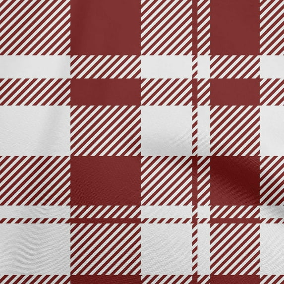oneOone Cotton Silk Maroon Fabric Check Sewing Fabric By The Yard Printed Diy Clothing Sewing Supplies 42 Inch Wide
