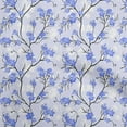 thumbnail image 1 of oneOone Cotton Silk Medium Blue Fabric Floral Sewing Fabric By The Yard Printed Diy Clothing Sewing Supplies 42 Inch Wide, 1 of 5