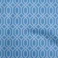 thumbnail image 1 of oneOone Cotton Silk Medium Blue Fabric Geometrical Fabric For Sewing Printed Craft Fabric By The Yard 42 Inch Wide, 1 of 4