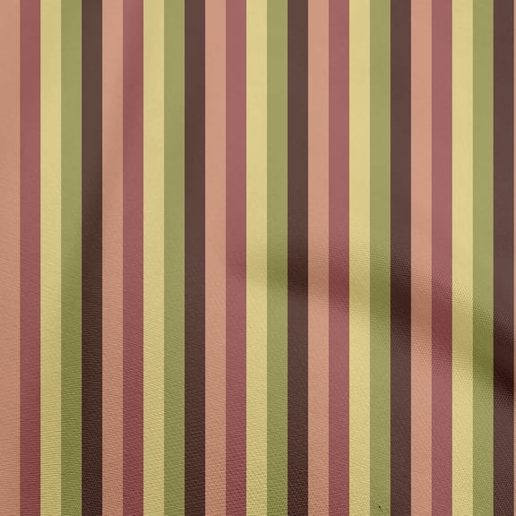 oneOone Cotton Silk Medium Yellow Fabric Stripes Sewing Fabric By The Yard Printed Diy Clothing Sewing Supplies 42 Inch Wide-3S