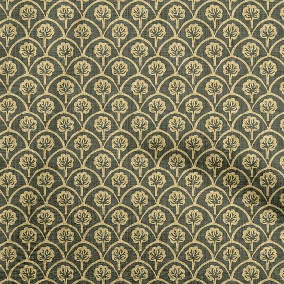 oneOone Cotton Silk Olive Green Fabric Block Dress Material Fabric Print Fabric By The Yard 42 Inch Wide-JU
