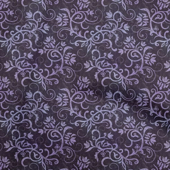 oneOone Cotton Silk Purple Fabric Asian Batik Floral Sewing Craft Projects Fabric Prints By Yard 42 Inch Wide