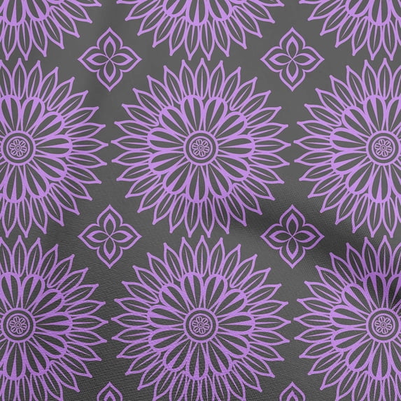 oneOone Cotton Silk Purple Fabric Asian Block Sewing Craft Projects Fabric Prints By Yard 42 Inch Wide